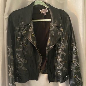 Super cute painted motorcycle jacket